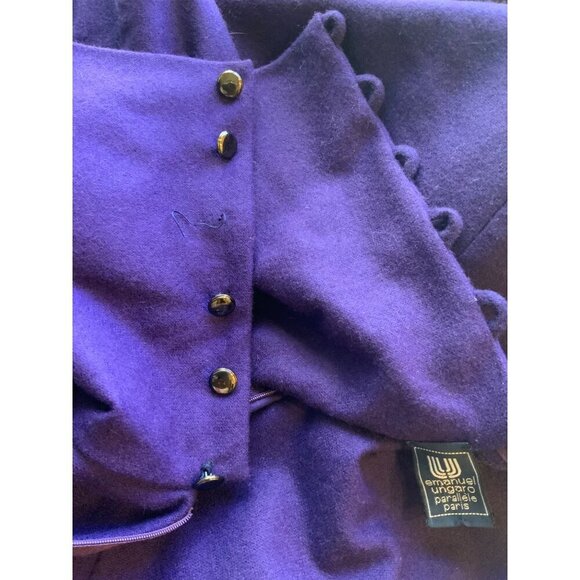 Ungaro vintage couture dress long sleeves high neck size 10 40ch 40H 42L - Picture 7 of 11